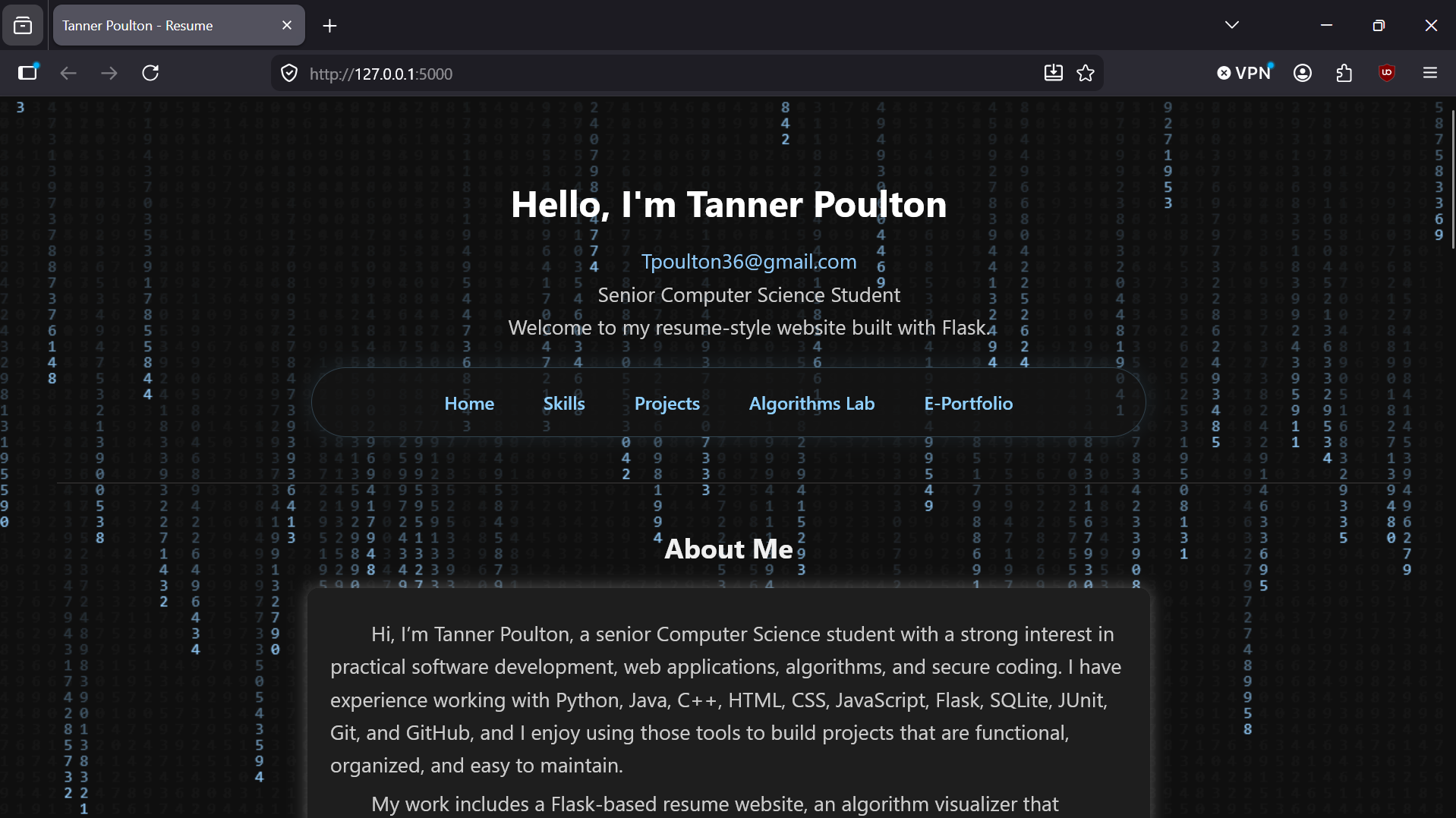 Software engineering after homepage screenshot