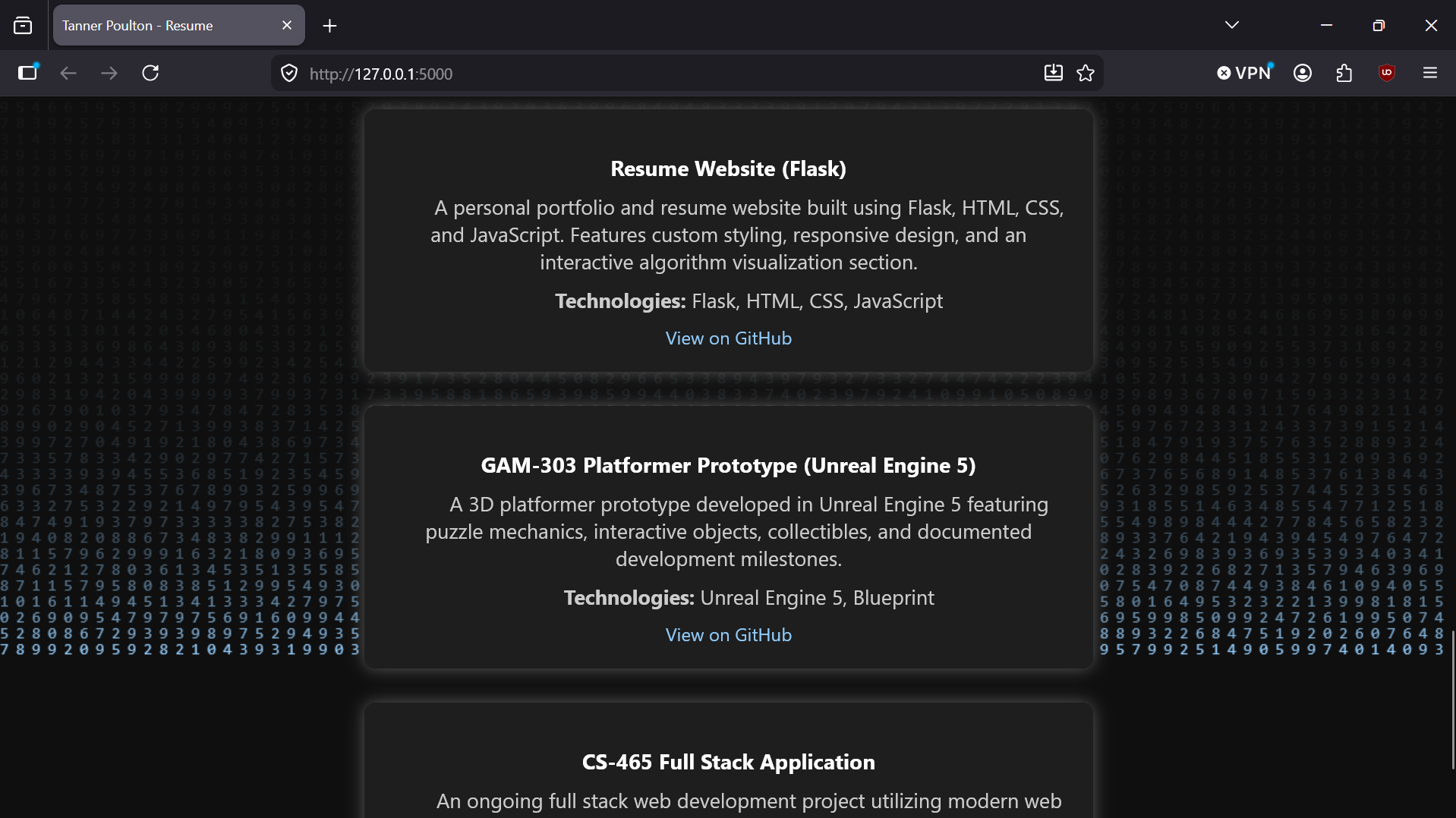 Software engineering after projects section screenshot